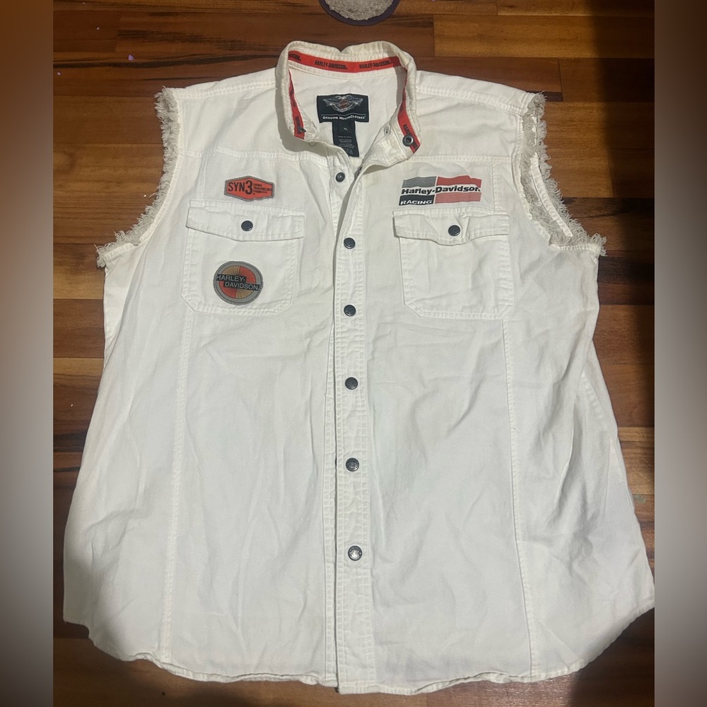 Harley Davidson men’s vest denim jacket